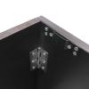 KarweuSu Folding Portable Event Bar 47.75 * 19.5 * 42.75in, Portable Bar Cabinet Mobile Bartender Station with Top and Middle Shelves, Mobile Laminate Foldable Bar for Parties and Events (Black) view 4