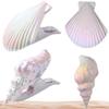 Beach Towel Pegs for Sun Loungers 4Pcs Sea Snail  Beach Chair Towel Clips Windproof Pool Towel Clips Decorative Beach Towel Clips for Lounge Chairs Picnic Camping White view 2