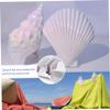 Beach Towel Pegs for Sun Loungers 4Pcs Sea Snail  Beach Chair Towel Clips Windproof Pool Towel Clips Decorative Beach Towel Clips for Lounge Chairs Picnic Camping White view 3