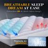 3 Inch Ultra-Fluffy Memory Foam Mattress Topper Cal King for Back Pain, Extra Soft Pillow Top Cal King Mattress Topper with 4X Support, Mattress Pad with Breathable Air Mesh Sides, 6-21'' Deep Pocket view 4