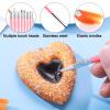 Aster 15Pcs Cake Decorating Brushes, Cake Painting Brushes Kit Food Safe Paint Brushes Fondant Sugar DIY Tools Set Cookie Decorating Supplies Candy Icing Pastry Brush for Baking(Pink) view 3