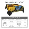 VTCTOASY Square Tablecloth Waterproof Wrinkle Free Table Cloth 54"x54" Decoration Yellow Sunflowers with Blue Butterflies Table Cover Washable Kitchen Tablecloths for Picnic Party Wedding Holiday view 2