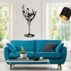 Cadeali Wine Glass Metal Wall Decor, Metal Wine Wall Art, Bar Sign for Wedding, Minimalist Abstract Sculptures, Line Artwork for Farmhouse, Kitchen, Housewarming Gifts(41"x19" | 105x48cm, Black) view 1
