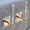 KPHYMOD 2 Pcs Clear Acrylic Headband Holder Organizer, Adhesive Scrunchie Holder DIY Hair Accessories Organizer, 2.36 X 4.72 Inches (Color : Gold) view 2