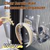 KPHYMOD 2 Pcs Clear Acrylic Headband Holder Organizer, Adhesive Scrunchie Holder DIY Hair Accessories Organizer, 2.36 X 4.72 Inches (Color : Gold) view 4