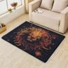 HomeLoft Basics Leo Zodiac Area Rug - 6x9 Rug - Leo Rug - Lion Head Constellation Area Rug - Celestial Rugs - Black and Gold Carpet view 2