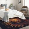 HomeLoft Basics Leo Zodiac Area Rug - 6x9 Rug - Leo Rug - Lion Head Constellation Area Rug - Celestial Rugs - Black and Gold Carpet view 4