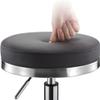 ntumLeap Round Rolling Stool Chair, PU Leather Height Adjustable Shop Stool, Swivel Drafting Work SPA Medical Salon Stools with Wheels Office Chair (Color : Blue) (Black) view 4