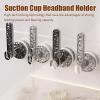 KPHYMOD Clear Acrylic Suction Headband Holder Organizer, Scrunchie Organizer Stand For Bracelets, Watches, Headbands, Hair Ties (Color : 2PCS/black) view 4