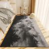 4 x 6 ft Area Rugs for Living Room, Washable Non-Slip Grey Rug, Low-Pile Misty Forest Print Carpet for Bedroom Dinning Room Entrance Farmhouse Indoor Home Decor view 3