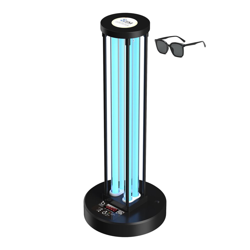 LNBEI Ultraviolet Germicidal Lamp, 72w UV+Ozone Light for Whole Room, 99.99% Sanitization Rate, Three-Step Timing Remote Control, Blue Light,for Home/Office/School