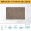 ACCUMTEK Upgrade Luxury Dark Beige Bathroom Rug Mat 36"x24", Ultra Soft Thick Absorbent Bath Mats, Non Slip Chenille Toilet Mat for Bathroom, Bedroom, Kitchen, Shower, Tub, Taupe view 2