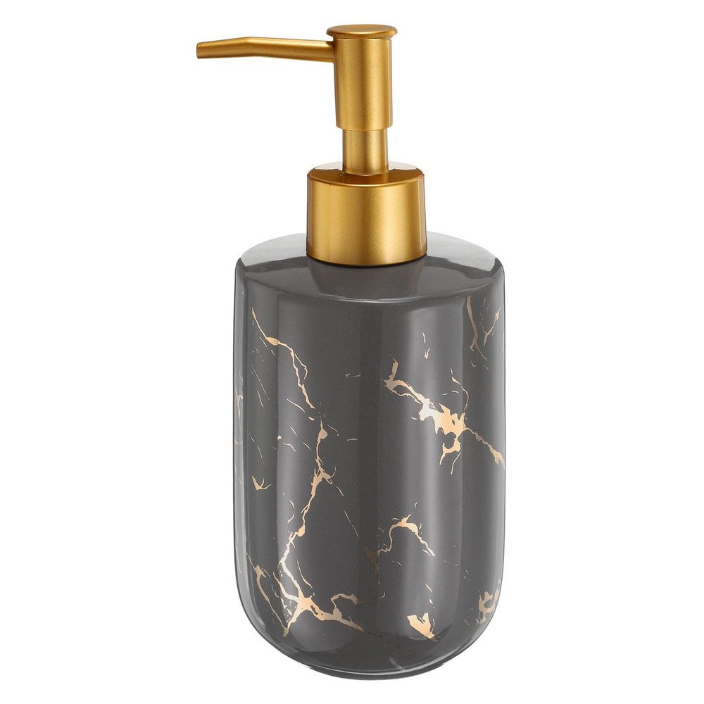 uxcell 1Pcs 10 Oz Soap Dispenser Hand and Dish Soap Dispenser Detergent Lotion Dispenser with Pump for Kitchen Decor Sink Bathroom Marble Pattern Grey