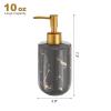 uxcell 1Pcs 10 Oz Soap Dispenser Hand and Dish Soap Dispenser Detergent Lotion Dispenser with Pump for Kitchen Decor Sink Bathroom Marble Pattern Grey view 2