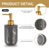 uxcell 1Pcs 10 Oz Soap Dispenser Hand and Dish Soap Dispenser Detergent Lotion Dispenser with Pump for Kitchen Decor Sink Bathroom Marble Pattern Grey view 3