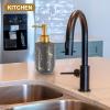 uxcell 1Pcs 10 Oz Soap Dispenser Hand and Dish Soap Dispenser Detergent Lotion Dispenser with Pump for Kitchen Decor Sink Bathroom Marble Pattern Grey view 4