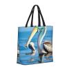 GeRRiT Pelican Bird Blue Sea Sky Print Tote Bag For Women, Lightweight Large Tote Bag, Shoulder Bag Handbag For Travel Work Gym view 2