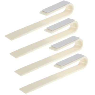 4PCS Mug Rack Under Cabinet, Space-Saving Design, Hanging Coffee Cup Hooks Under Cabinet, Self-Adhesive or Drilling Tumbler Lid Hook for Kitchen Organizers and Storage