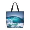 GeRRiT Ocean Wave Print Tote Bag For Women, Lightweight Large Tote Bag, Shoulder Bag Handbag For Travel Work Gym view 1