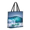 GeRRiT Ocean Wave Print Tote Bag For Women, Lightweight Large Tote Bag, Shoulder Bag Handbag For Travel Work Gym view 2