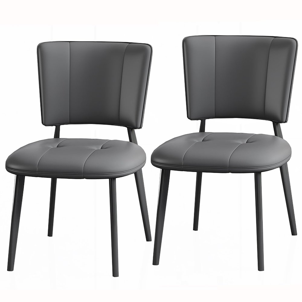SPYQKHSH Light Luxury Nordic Style Dining Chairs Set of 2,Faux Leather Upholstered Dining Chairs,Elegant and Stylish Coffee Chairs,Leisure Chairs (Color : D)