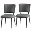 SPYQKHSH Light Luxury Nordic Style Dining Chairs Set of 2,Faux Leather Upholstered Dining Chairs,Elegant and Stylish Coffee Chairs,Leisure Chairs (Color : D) view 1