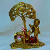 craftslook Lord Krishna Statue 6 Inch | Hindu God Idol with Flute, Cow & Calf | Spiritual Home Decor for Pooja, Temple & Office Desk | Indian Gift for Housewarming & Festivals view 1
