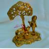 craftslook Lord Krishna Statue 6 Inch | Hindu God Idol with Flute, Cow & Calf | Spiritual Home Decor for Pooja, Temple & Office Desk | Indian Gift for Housewarming & Festivals view 2