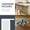 Iron Supports Universal Heavy-Duty Commercial Bracket - Industrial Support Brackets - Steel Mounting Bracket for Shelves, Vanities, Buffets, Desks (White - 18" Deep x 12" High, Right Hand) view 4