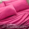 6-Pcs Bed Sheet Set- 800 TC-100% Breathable Cotton Hot Pink Twin XL-Size Bedding Set-Single Ply Long-Staple Yarns-1-Fitted Sheet-1-Flat Sheet With 4-Pillowcase-Easy Fits Upto 12" Deep Pocket view 2