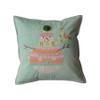 Creative Co-Op Square Cotton Printed Pillow with Snowman, Pom Pom, Hand-Embroidery and Blanket Stitch Edge, Multicolor view 1