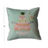 Creative Co-Op Square Cotton Printed Pillow with Snowman, Pom Pom, Hand-Embroidery and Blanket Stitch Edge, Multicolor view 2