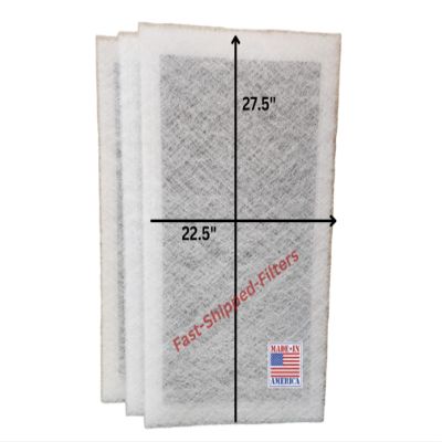 Fast-Shipped-Filters 3 Pack 24x30 Replacement Filter Pads Compatible with Dynamic Air Cleaner 24x30 Refill White