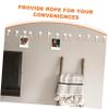 PRETYZOOM Heart-Shaped Wooden Photo Paper Clips Natural Jute String Clothespins for Photo Display Pegs for for Party Decorations view 2