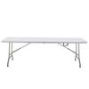 BTEXPERT Set of 2, 96" Long 8-Foot White Plastic Folding Table Portable 30" Wide, 29" High, Indoor Outdoor Events Banquet Dining Party Patio view 3