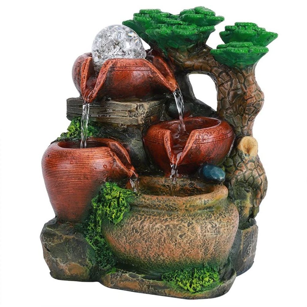 Nordic Tabletop Water Fountain Small Rockery Desktop Ornament Home Decoration Accessories
