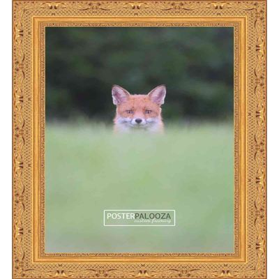 Poster Palooza 26x36 Ornate Gold Solid Wood Picture Frame with UV Acrylic Plexiglass, Foam Board Backing & Hardware Included