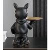 AOPPLSOT Colourful French Bulldog Deco, Dog Deco Statue for Key Storage, Candy Jewellery, Earrings, Bulldog Deco Key Bowl, with Tray,Dog a view 4