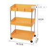 3-Tier Storage Trolley CartBathroom Cabinet, Storage Cabinet for Small Space, Tall Cabinet, Narrow Cabinet for Kitchen, Bathroom, Laundry Room, Bedroom(White,40.2 * 22 * 60cm) view 2