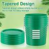 Tioncy 10 Pcs 2 Gallon Plastic Buckets with Lids and Handles,Green view 4