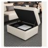 Windowsill Storage Bench with Storage Bench for Bedroom, End of Bed, Bench, Foot End of the Bed Bench, Entrance Bench, Storage Space, Ottoman Bench, Leather Bench, Bed Benches (Colour: Beige, Size: view 4