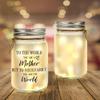 Kenon Mason Jar Night Light for Mom, Home Decoration Lights, Personalized Night Light for Birthday, Thanksgiving, Mothers Day Gift view 3