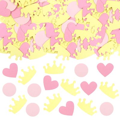 100PCS Crown Confetti Princess Table Confetti Baby Girl Boy Royal Baby Shower Birthday Party Decorations Supplies Gold (gold)