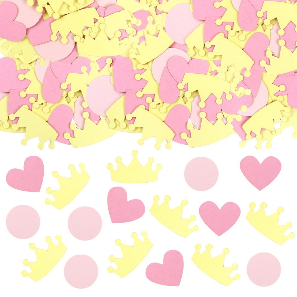 100PCS Crown Confetti Princess Table Confetti Baby Girl Boy Royal Baby Shower Birthday Party Decorations Supplies Gold (gold)