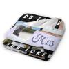 DYAGSIO Custom Blanket with Text Picture Collage Personalized with Name Logo Text Photos Throw Blankets, Birthday Christmas Wedding Personalized Gifts for Mom Dad Friends, 4 Photos view 4