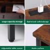 Tykacna 27 Inch Wide Night Stand, Large Wood Night Stand with 2 Drawers, LED Nightstand with Charging Station and Adjustable Drawer, Bedside Table for Living Room/Bedroom/Study/Office, Retro. view 4