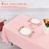 12 Pack Polyester Tablecloth 60 x 126 Inch Pink Tablecloth for 8 Ft Rectangle Tables,Stain and Wrinkle Resistant Washable Fabric Table Covers Polyester Table Clothes for Wedding Parties Banque view 4