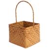 Amosfun Straw Woven Storage Basket for Organizing Flowers Household Items Natural Decorative Bin Handles for Home Decor Weddings and view 1
