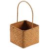 Amosfun Straw Woven Storage Basket for Organizing Flowers Household Items Natural Decorative Bin Handles for Home Decor Weddings and view 2