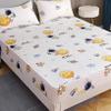 Hotel Quality Fitted Sheet,Solid Color Thickened Quilted Waterproof Fitted Sheet, Children's Room Cartoon Printed Deep Pocket Bed Sheet,Grey 3,150cmx190cm (3pcs) view 2